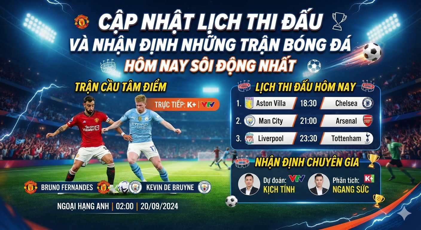 những trận bóng đá hôm nay